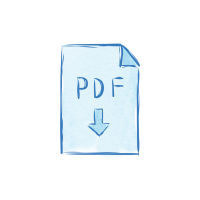 Icon showing a downloadable PDF document.